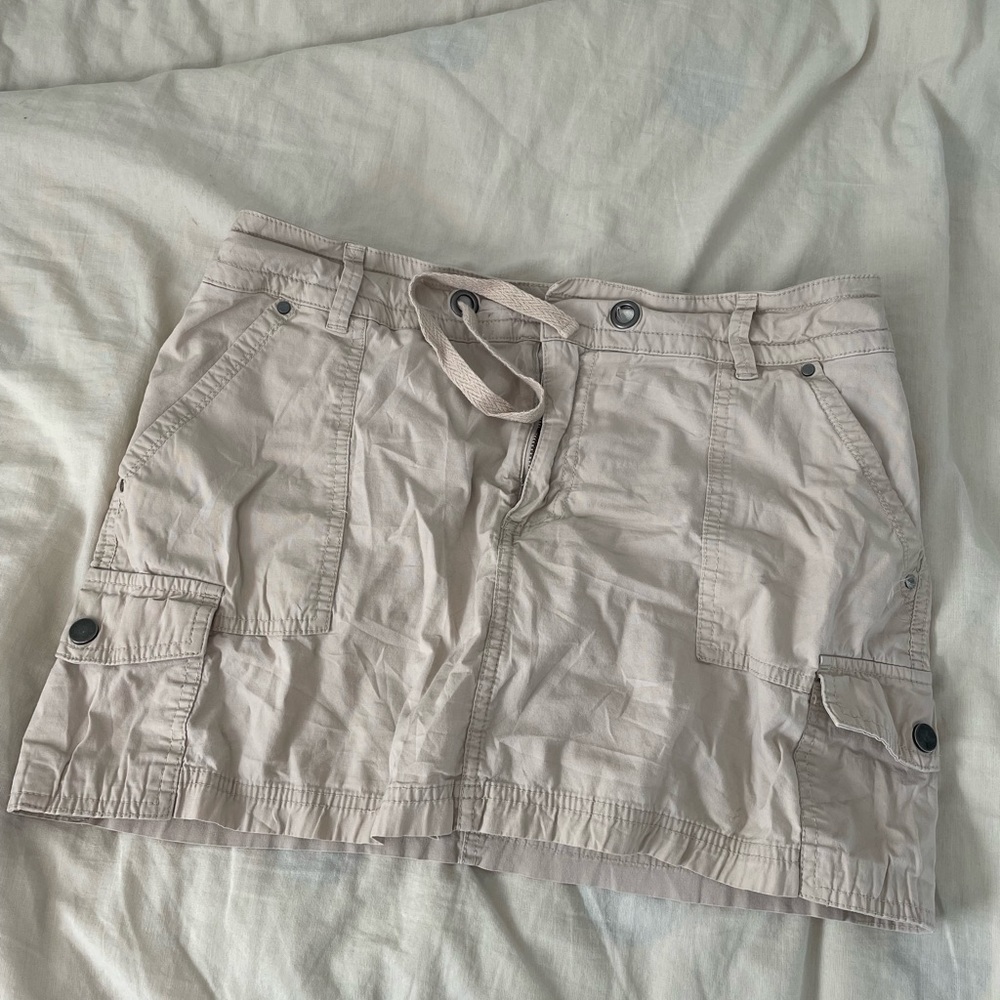 y2k 90s Cargo mini skirt with drawstring